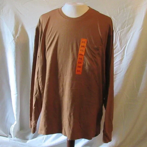 NWT Woolrich Brown Long Sleeve Pocket Tee Size XXL Green Label Collection - Picture 2 of 10